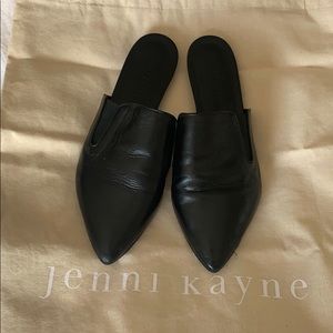 Jenni Kayne Black Leather Mule flat size 37